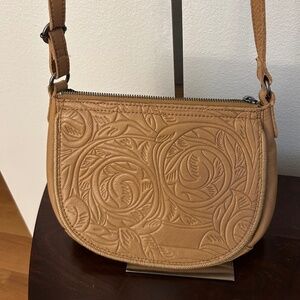 Floral beige crossbody